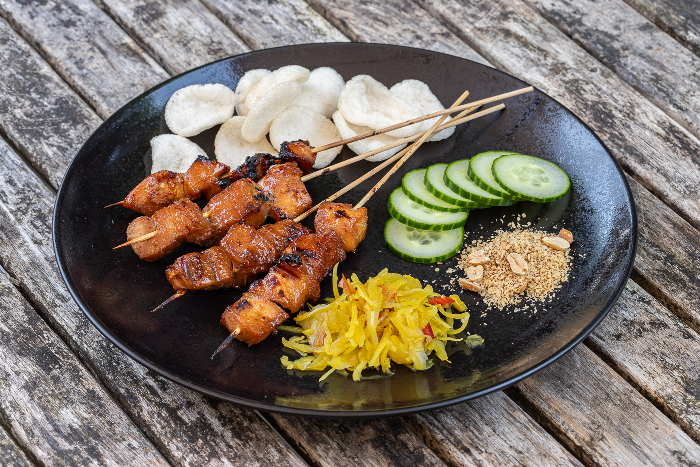 satéstokje, BBQ, authentiek recept