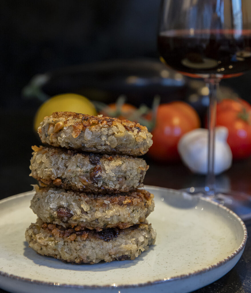 aubergine schijf
