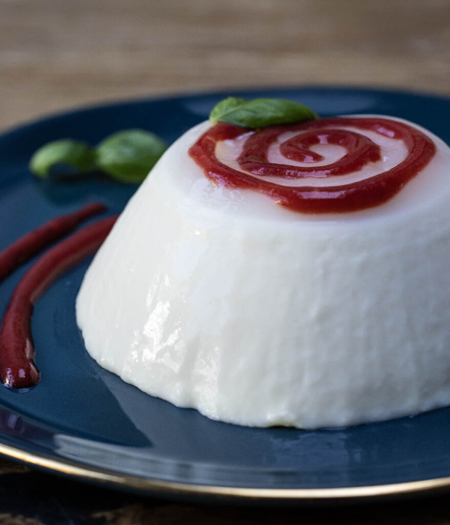 aardbeien-coulis asperge panna cotta